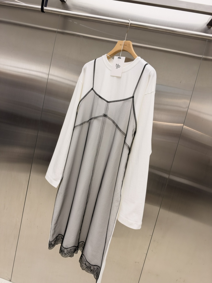 MYDRESS韓國代購女士新款時尚人氣休閑真品推薦連衣裙假兩件MYDRESS連衣裙