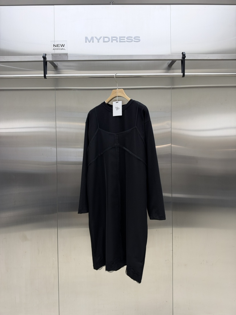 MYDRESS韓國代購女士新款時尚人氣休閑真品推薦連衣裙假兩件MYDRESS連衣裙圖色2