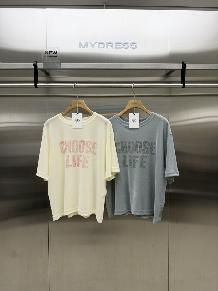 MYDRESS韓國代購女士新款真品推薦人氣熱賣時尚T恤天鵝絨MYDRESST恤