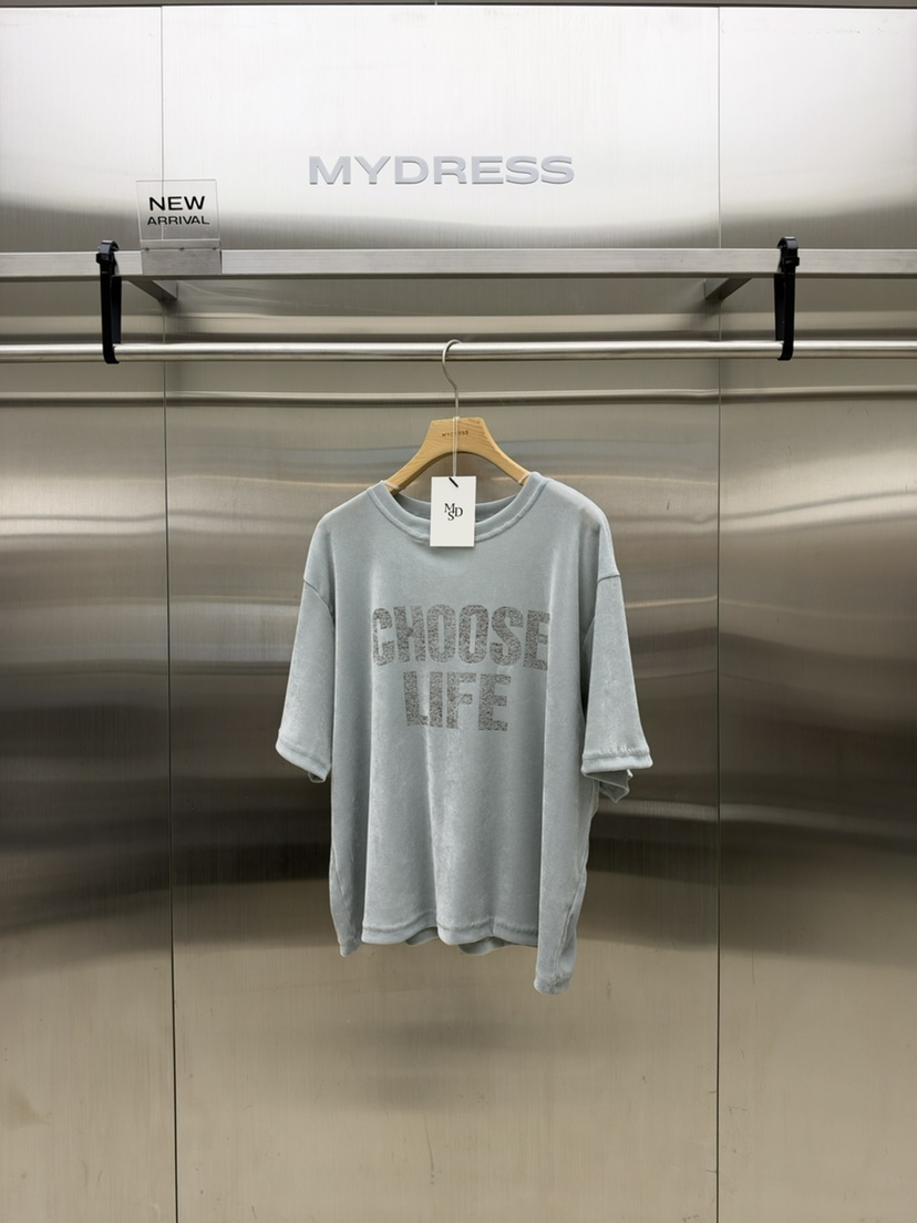 MYDRESS韓國代購女士新款真品推薦人氣熱賣時尚T恤天鵝絨MYDRESST恤圖色1