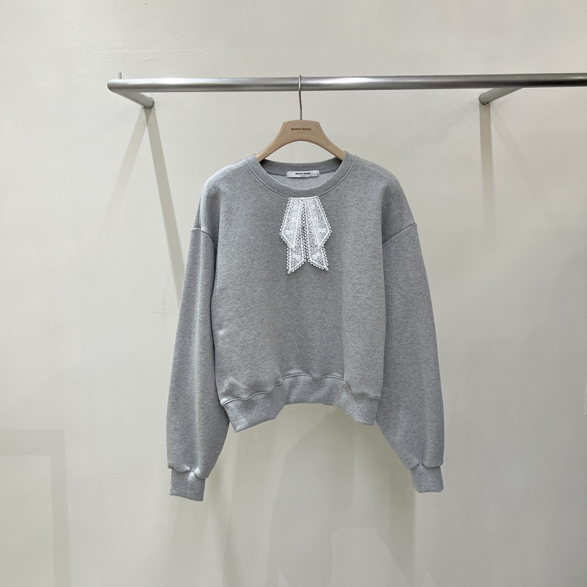 MARIE MARIE東大門代購女裝新品時尚真品人氣休閑衛衣絲帶MARIE MARIE衛衣圖色1
