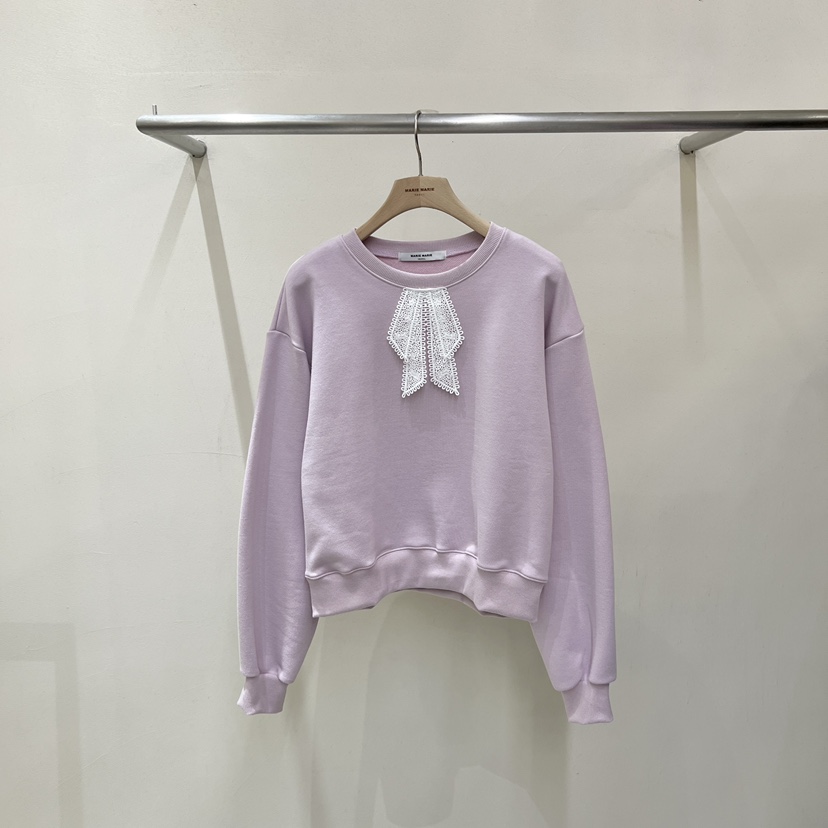 MARIE MARIE東大門代購女裝新品時尚真品人氣休閑衛衣絲帶MARIE MARIE衛衣圖色2