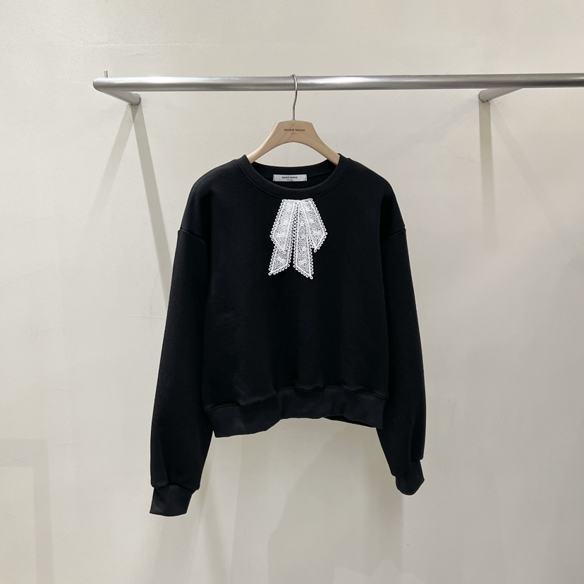 MARIE MARIE東大門代購女裝新品時尚真品人氣休閑衛衣絲帶MARIE MARIE衛衣圖色3