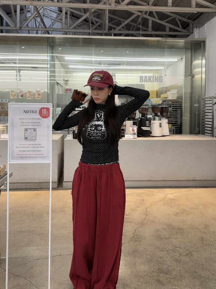 SEOUL PALETTE-Q韓國代購女裝新品人氣熱賣真品休閑褲毛圈SEOUL PALETTE-Q休閑褲
