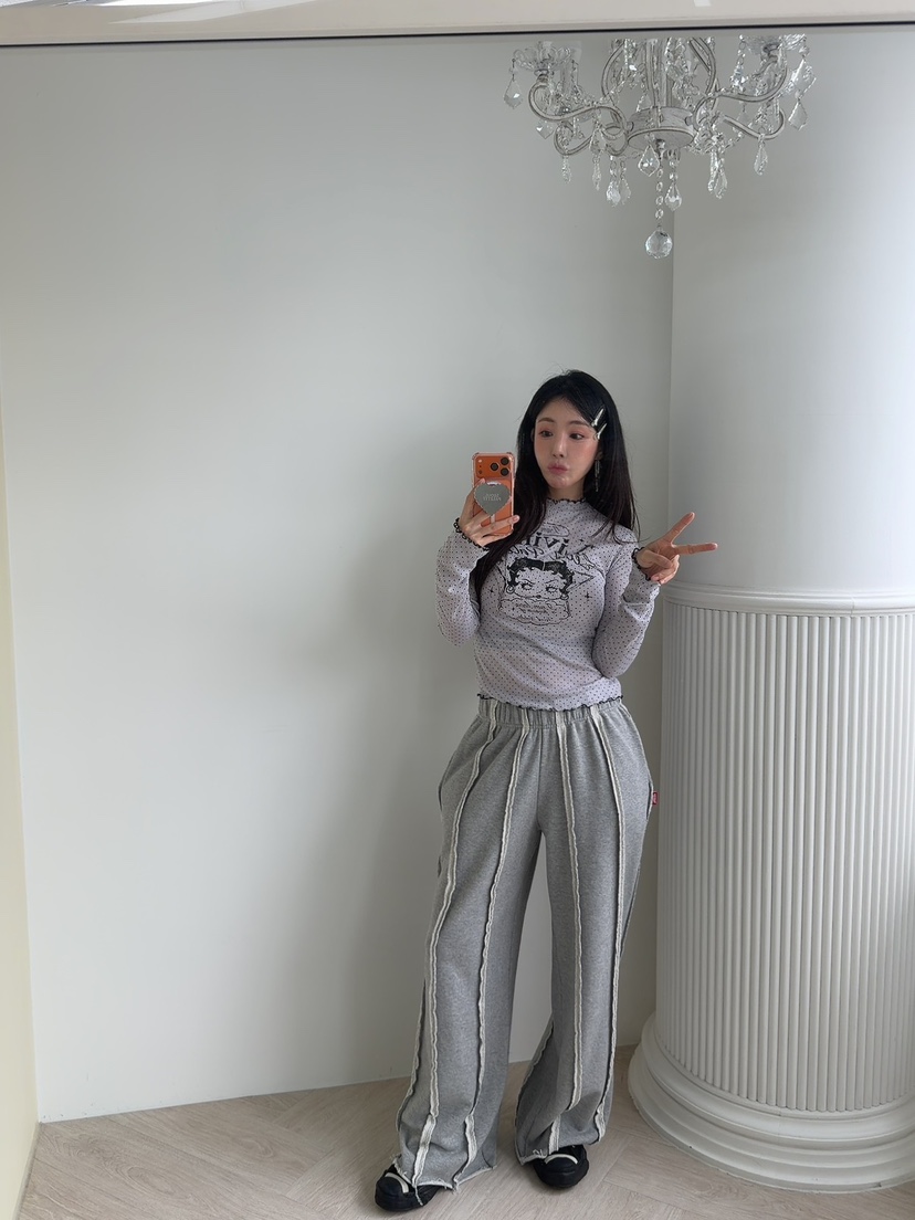 SEOUL PALETTE-Q韓國代購女裝新品人氣熱賣真品休閑褲毛圈SEOUL PALETTE-Q休閑褲