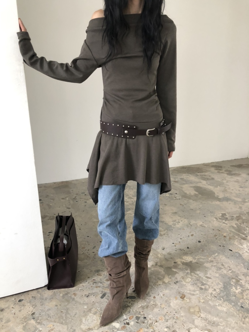MOVENNE東大門代購女士新款熱賣真品時尚推薦人氣休閑連衣裙MOVENNE連衣裙