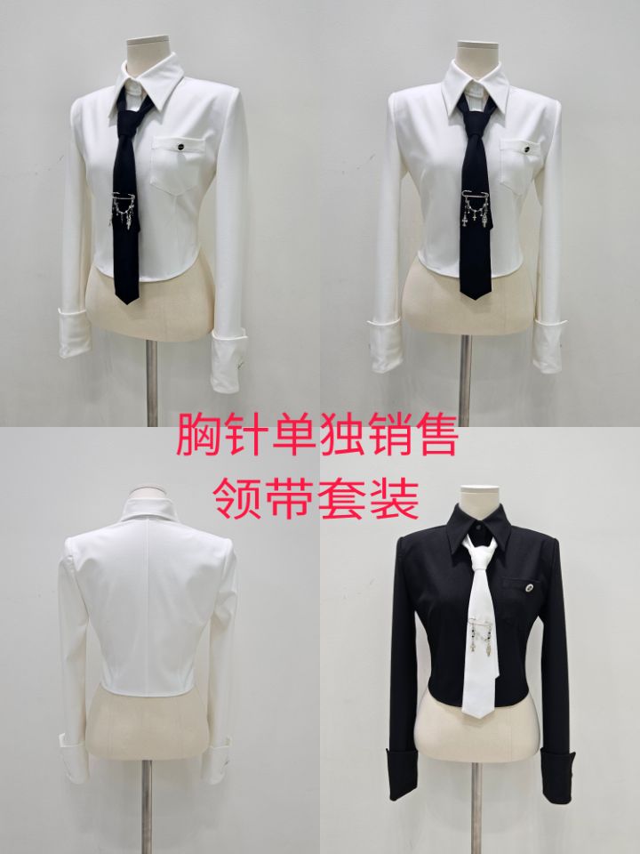 HIGH HEELS韓國代購女裝新款人氣襯衫蕾絲衫不含配飾含領帶HIGH HEELS襯衫/蕾絲衫