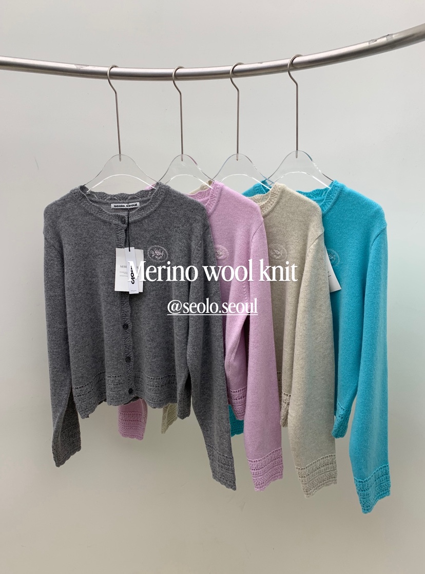 SEOLO東大門直郵女士新品熱賣人氣推薦真品時尚休閑開衫蕾絲Seolo seoul開衫