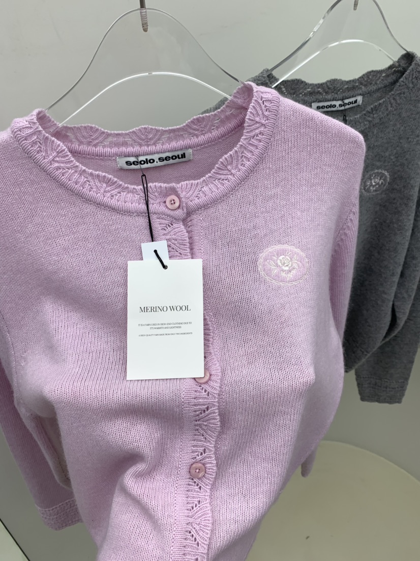 SEOLO東大門直郵女士新品熱賣人氣推薦真品時尚休閑開衫蕾絲Seolo seoul開衫