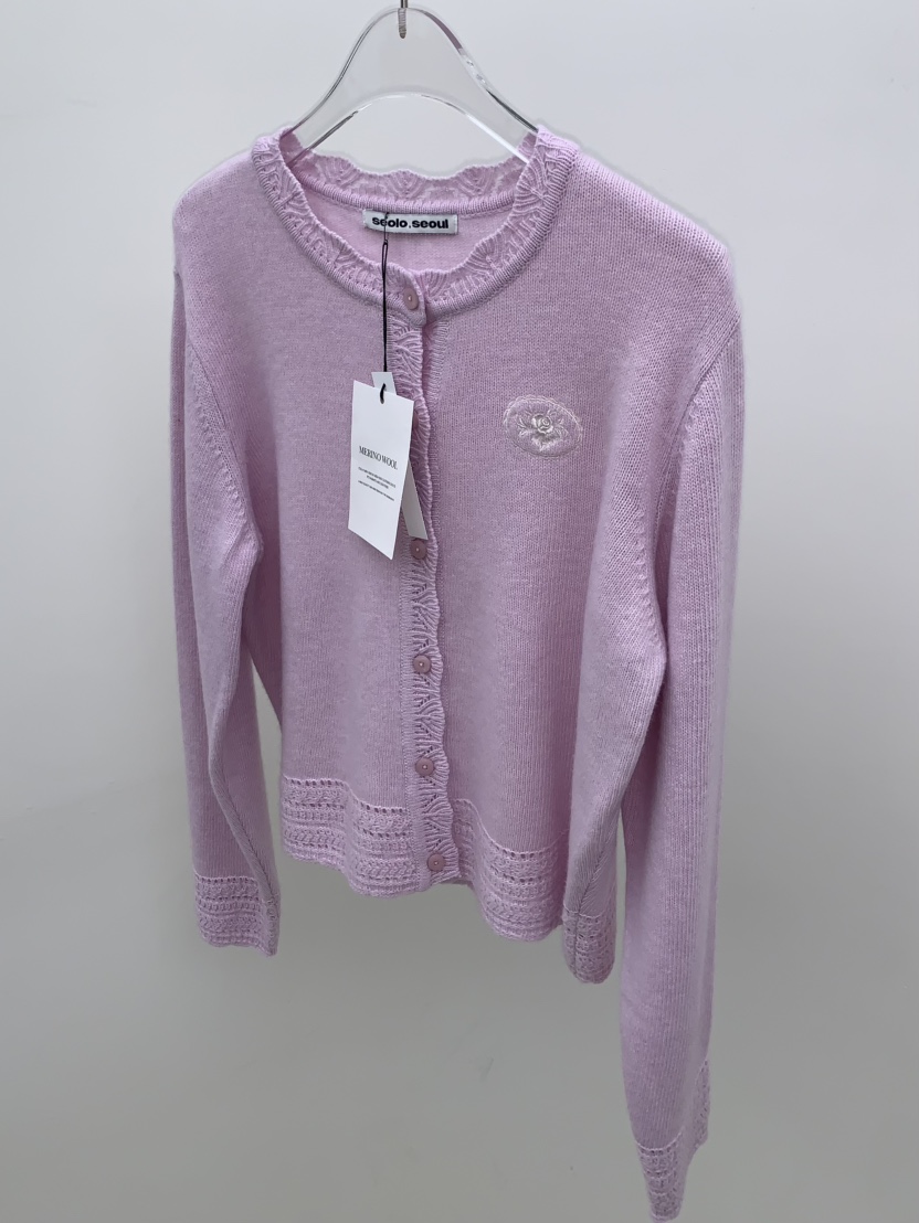 SEOLO東大門直郵女士新品熱賣人氣推薦真品時尚休閑開衫蕾絲Seolo seoul開衫圖色4