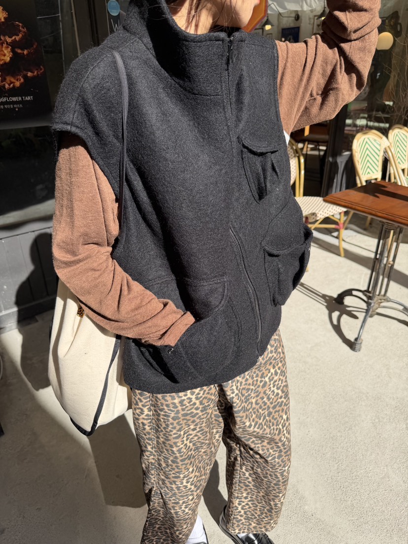 FRANC—L韓國代購女裝新品休閑時尚熱賣推薦馬甲不含內搭FRANC馬甲