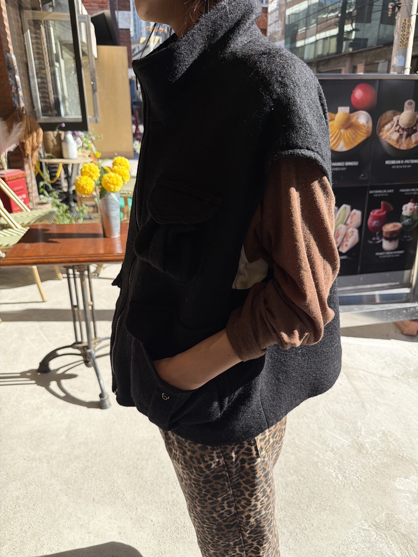 FRANC—L韓國代購女裝新品休閑時尚熱賣推薦馬甲不含內搭FRANC馬甲