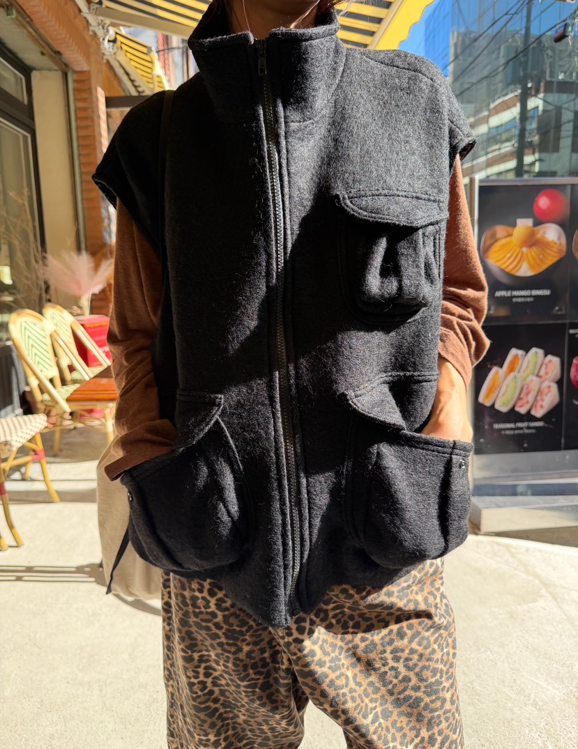FRANC—L韓國代購女裝新品休閑時尚熱賣推薦馬甲不含內搭FRANC馬甲
