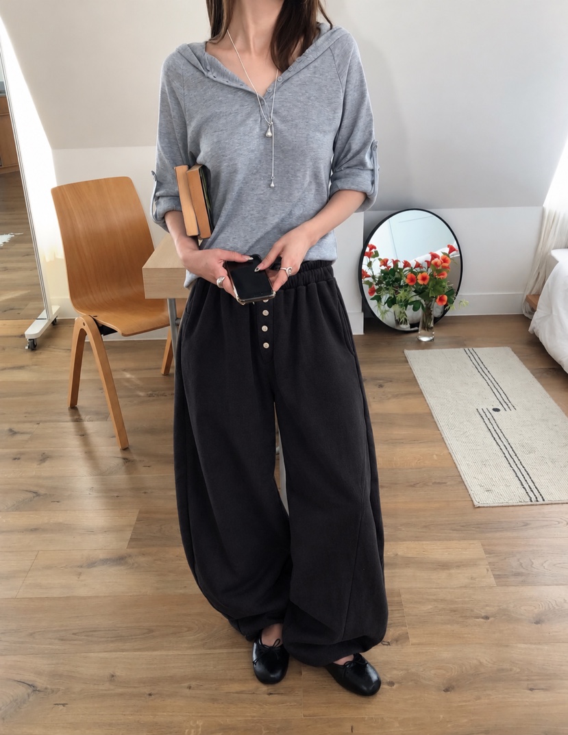 ONDO-P韓國代購女士新款真品推薦人氣熱賣時尚休閑褲紐扣ONDO-P休閑褲