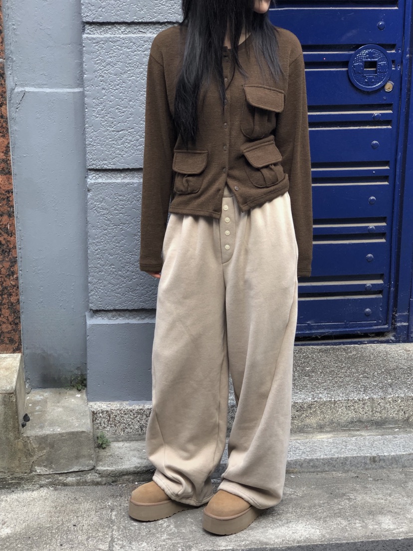 ONDO-P韓國代購女士新款真品推薦人氣熱賣時尚休閑褲紐扣ONDO-P休閑褲