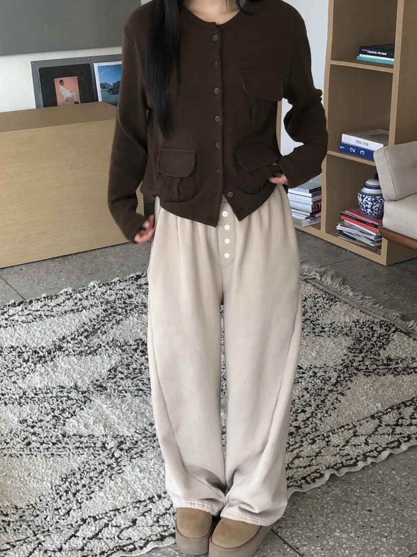 ONDO-P韓國代購女士新款真品推薦人氣熱賣時尚休閑褲紐扣ONDO-P休閑褲