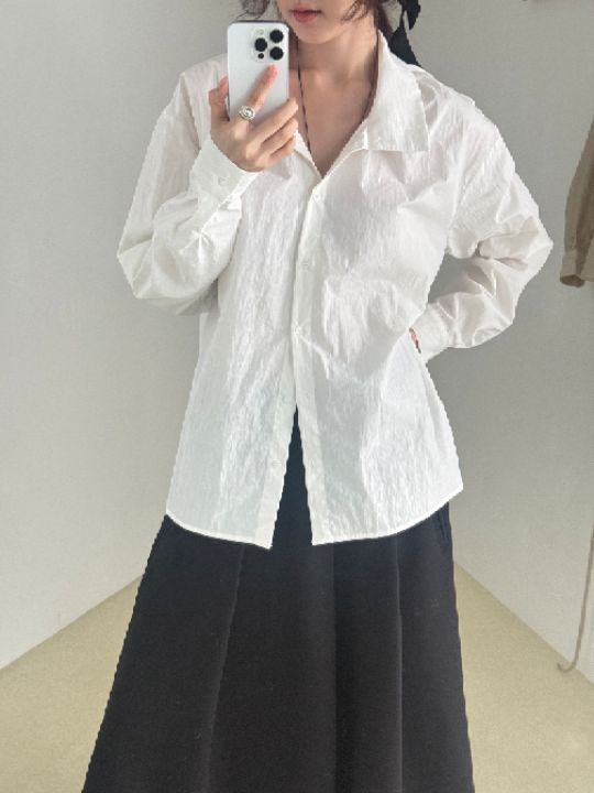 베슬韓國直郵女士新品真品熱賣推薦人氣襯衫蕾絲衫高領褶皺VESL襯衫/蕾絲衫