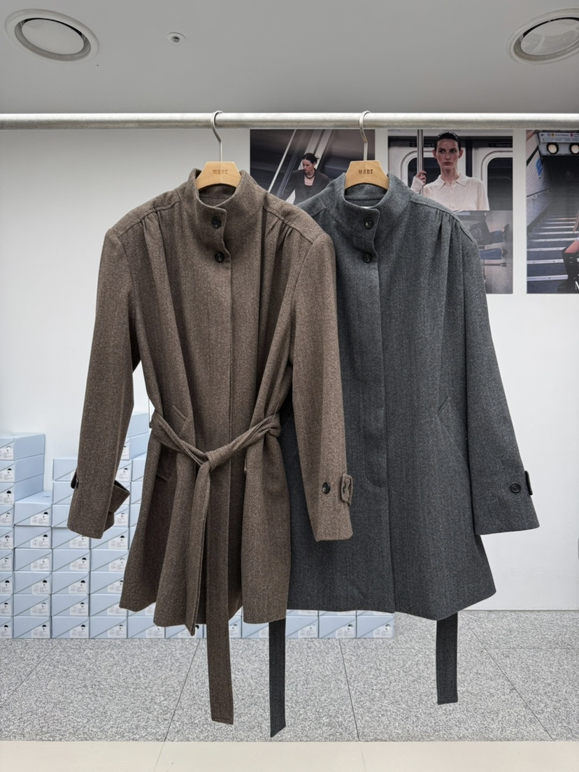 MADE-P東大門實拍女士新品休閑熱賣人氣推薦真品長款風衣MADE-P長款風衣