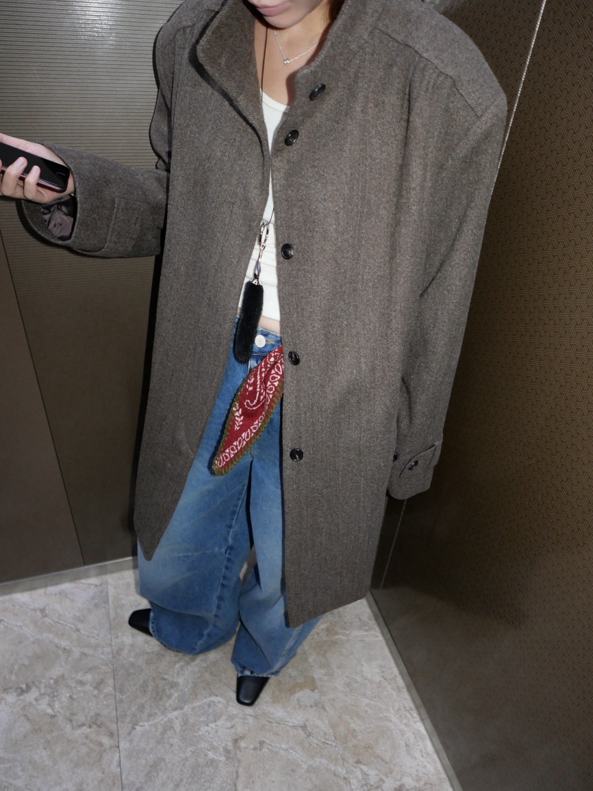 MADE-P東大門實拍女士新品休閑熱賣人氣推薦真品長款風衣MADE-P長款風衣