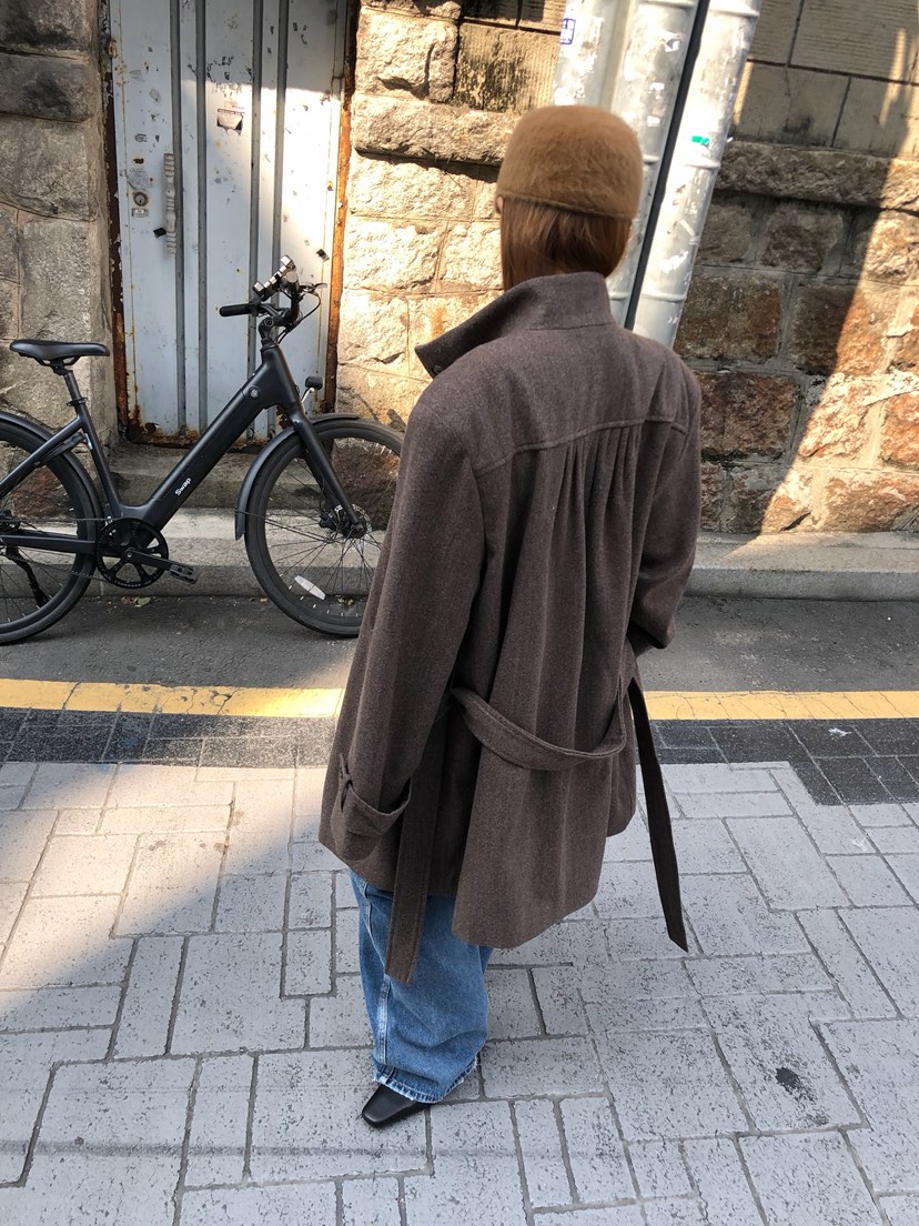 MADE-P東大門實拍女士新品休閑熱賣人氣推薦真品長款風衣MADE-P長款風衣