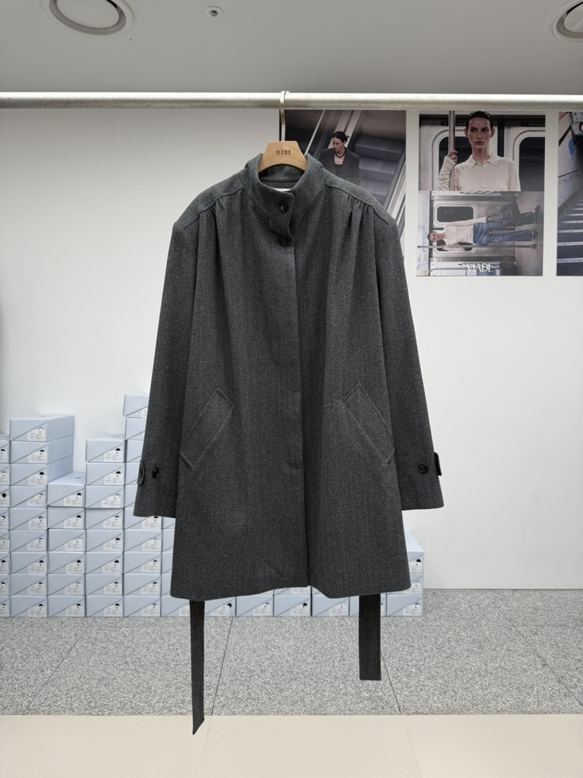 MADE-P東大門實拍女士新品休閑熱賣人氣推薦真品長款風衣MADE-P長款風衣圖色1