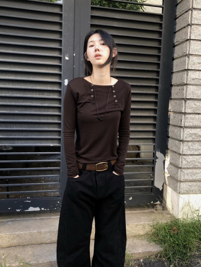 FOSET東大門代購女士新品推薦熱賣人氣真品時尚休閑長袖T恤FOSET長袖T恤