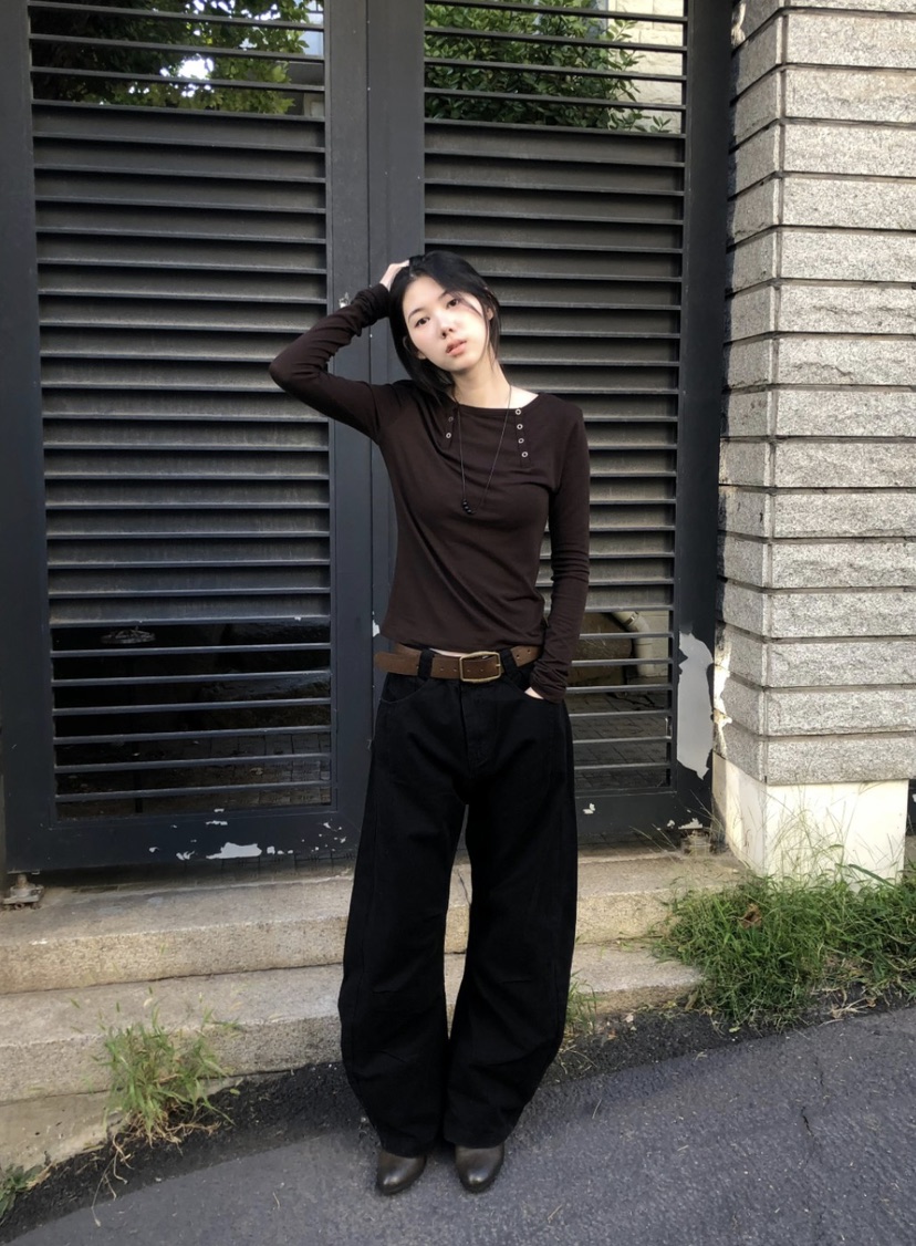 FOSET東大門代購女士新品推薦熱賣人氣真品時尚休閑長袖T恤FOSET長袖T恤