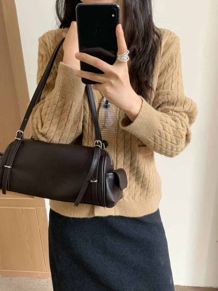 TROUVAILLE東大門實拍女裝新品熱賣真品單肩斜跨包口袋牛皮TROUVAILLE單肩/斜跨包
