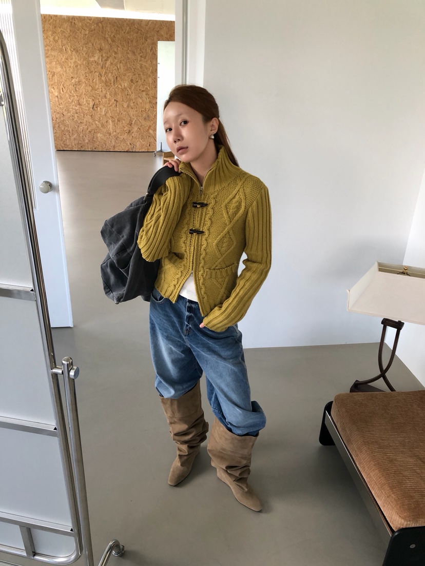 MADE-P韓國直郵女士新款時尚休閑真品熱賣人氣推薦開衫拉鏈MADE-P開衫