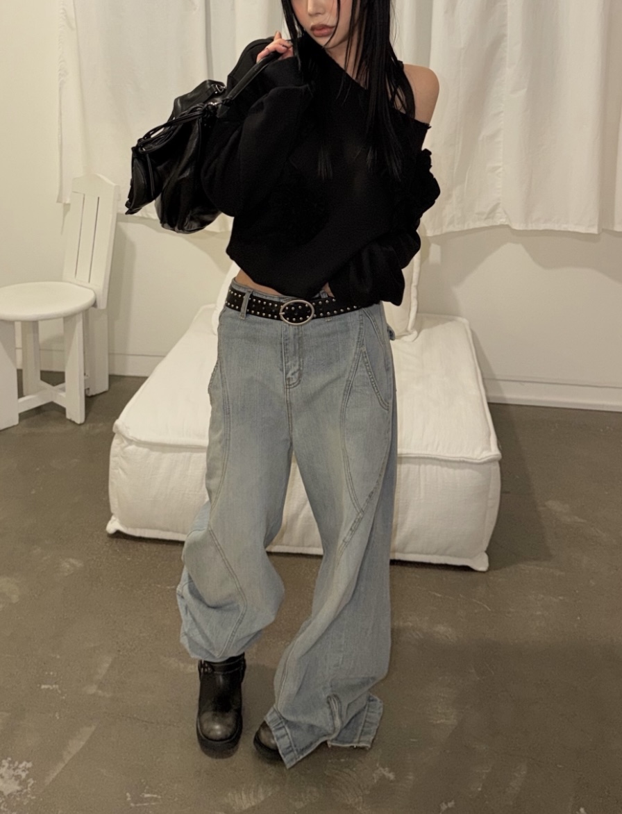 SEOLO東大門代購女士新品真品時尚熱賣推薦人氣休閑牛仔褲Seolo seoul牛仔褲