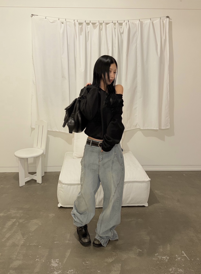 SEOLO東大門代購女士新品真品時尚熱賣推薦人氣休閑牛仔褲Seolo seoul牛仔褲