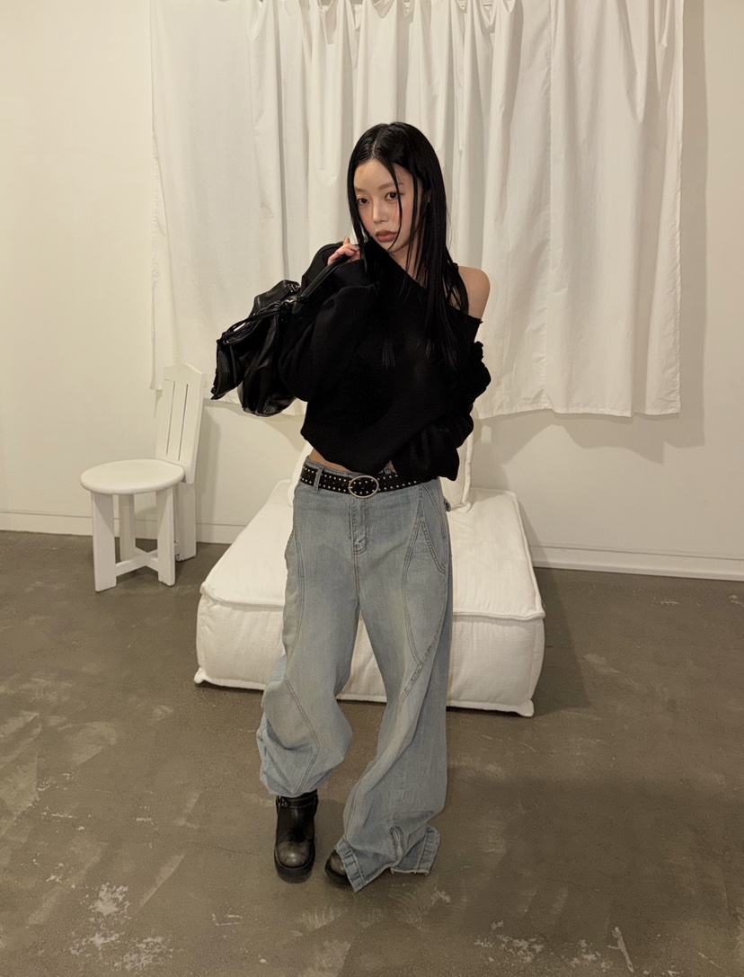 SEOLO東大門代購女士新品真品時尚熱賣推薦人氣休閑牛仔褲Seolo seoul牛仔褲