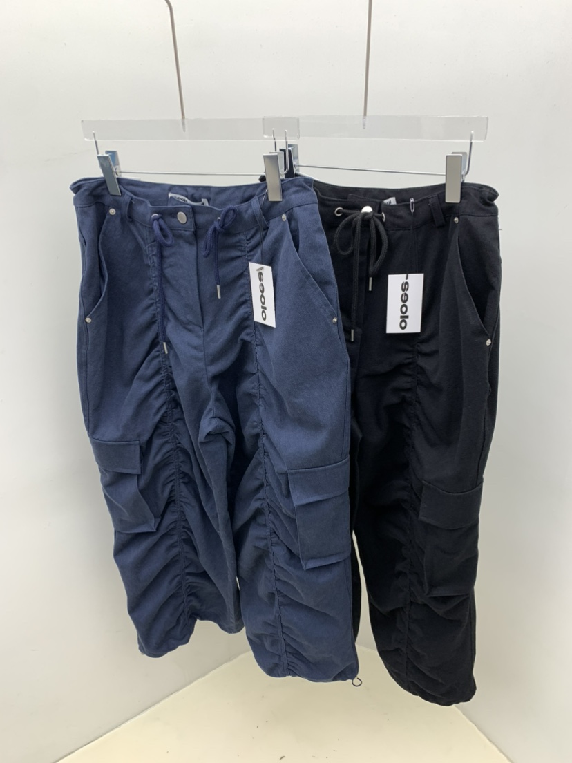 SEOLO東大門代購女裝新品真品人氣熱賣推薦時尚休閑褲褶皺Seolo seoul休閑褲