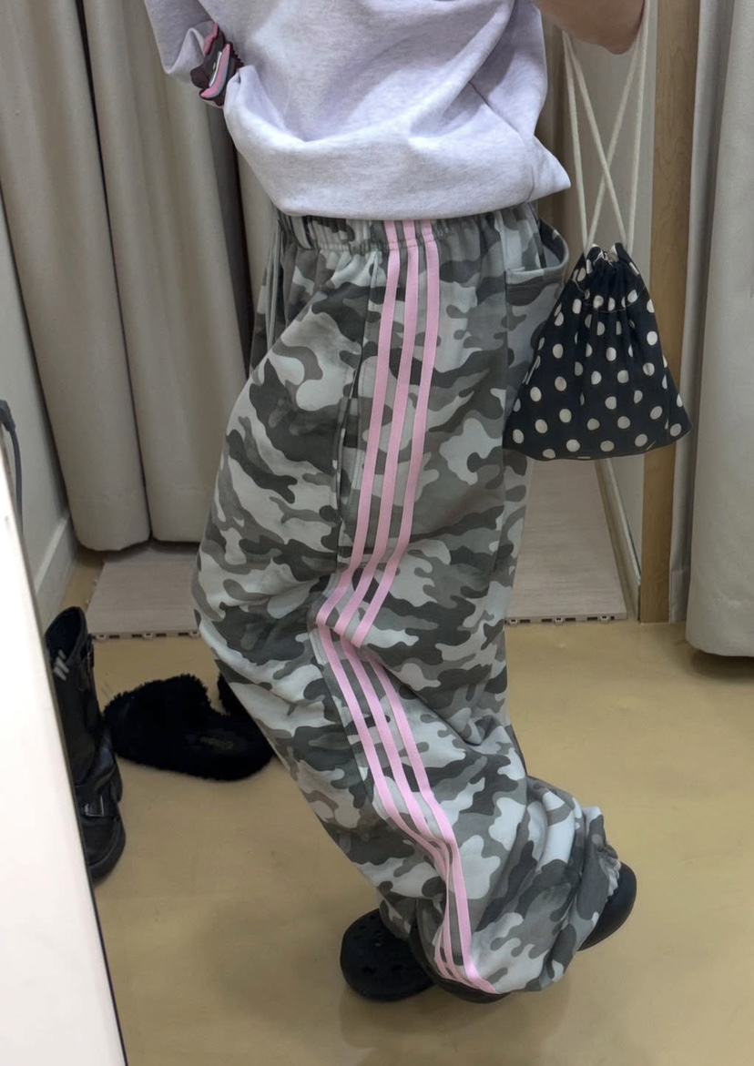 SEOLO東大門實拍女士新品時尚推薦真品人氣休閑褲刺繡迷彩Seolo seoul休閑褲
