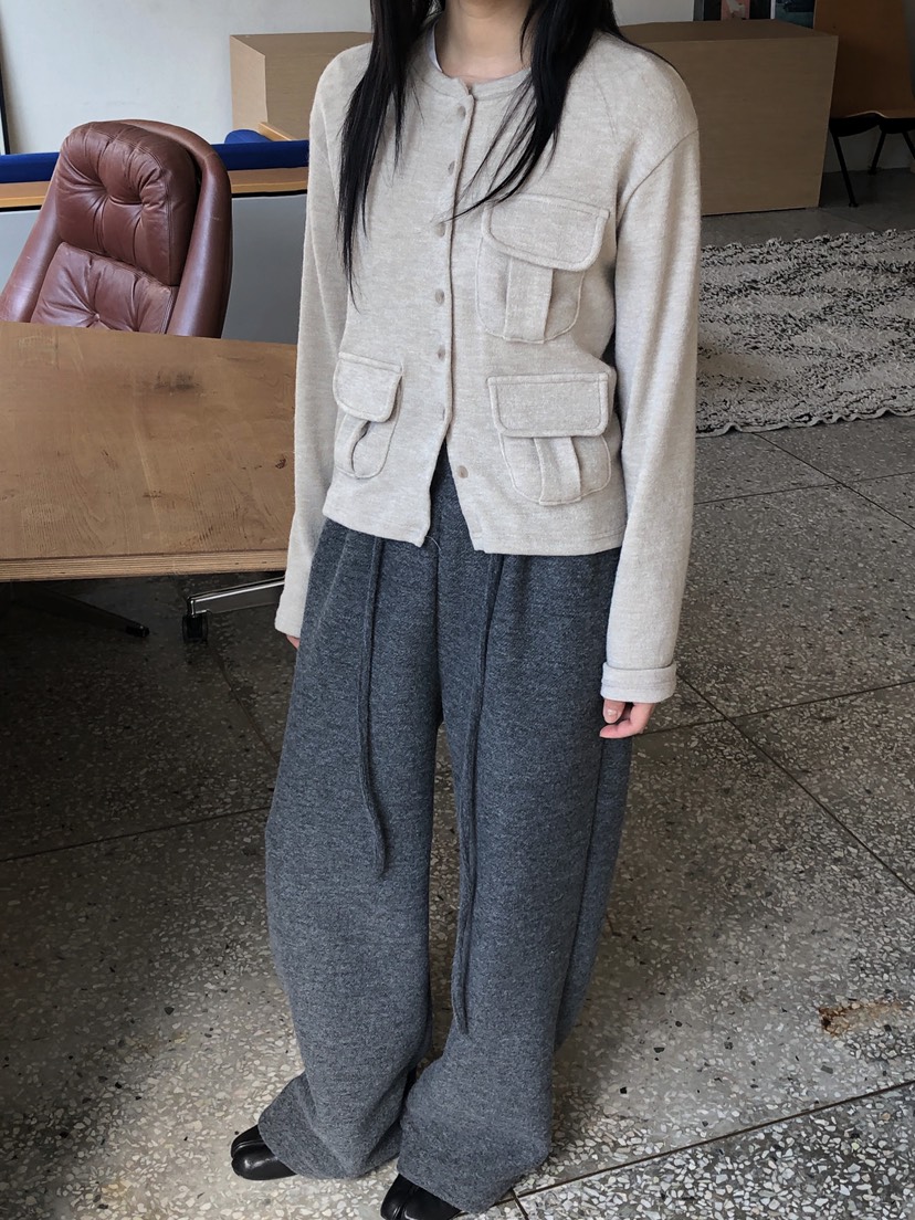 ONDO-P韓國代購女裝新款真品推薦休閑人氣熱賣開衫口袋開衫ONDO-P開衫