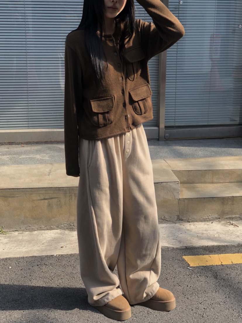 ONDO-P韓國代購女裝新款真品推薦休閑人氣熱賣開衫口袋開衫ONDO-P開衫
