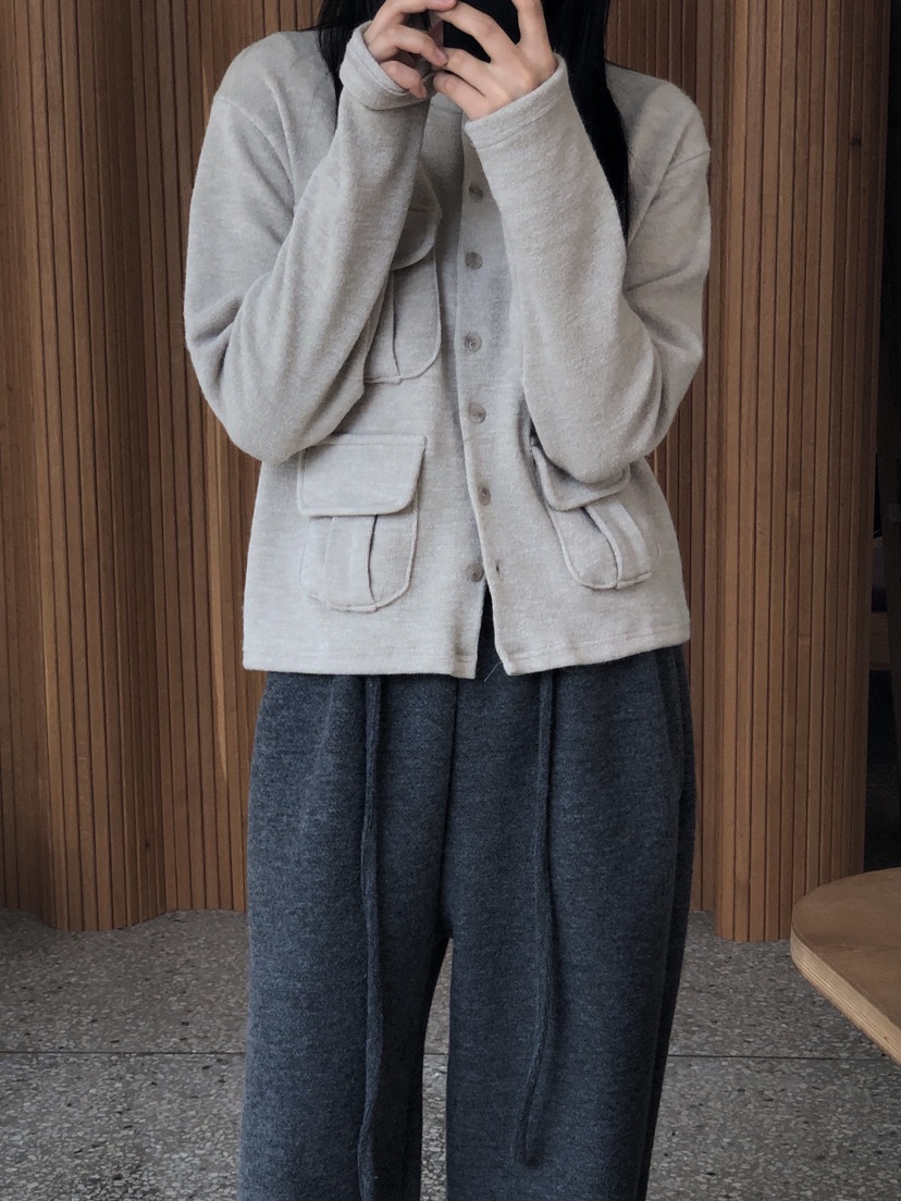 ONDO-P韓國代購女裝新款真品推薦休閑人氣熱賣開衫口袋開衫ONDO-P開衫
