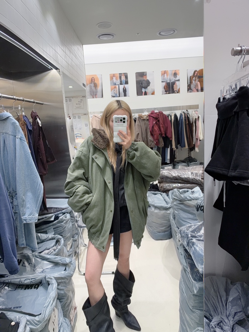 AMOOD韓國直郵女士新品人氣熱賣真品休閑推薦時尚夾克水洗AMOOD夾克