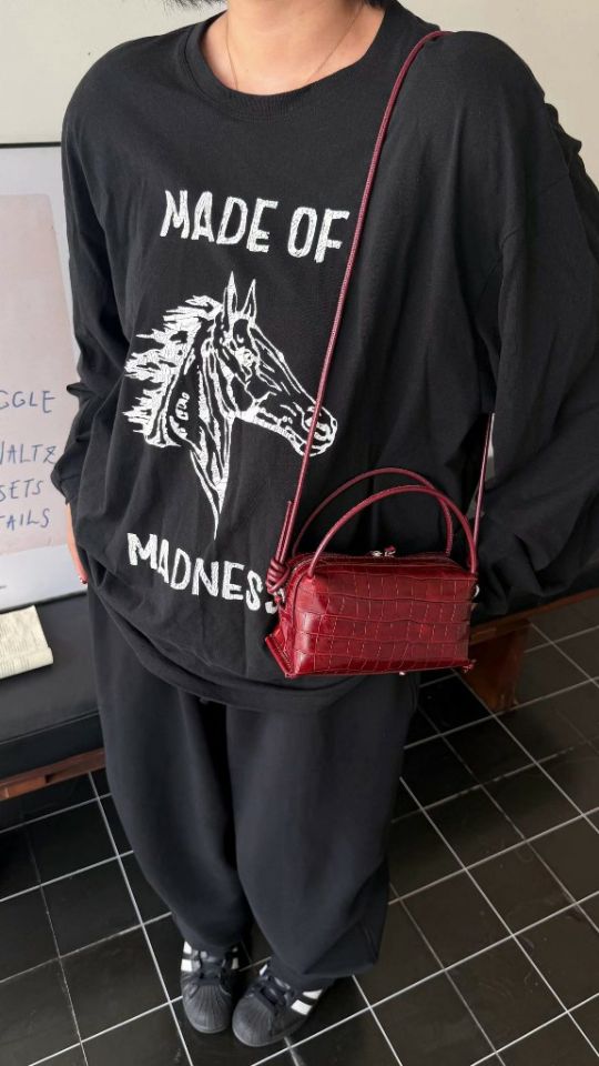 TROUVAILLE韓國代購女士新品休閑人氣推薦單肩斜跨包羊皮TROUVAILLE單肩/斜跨包