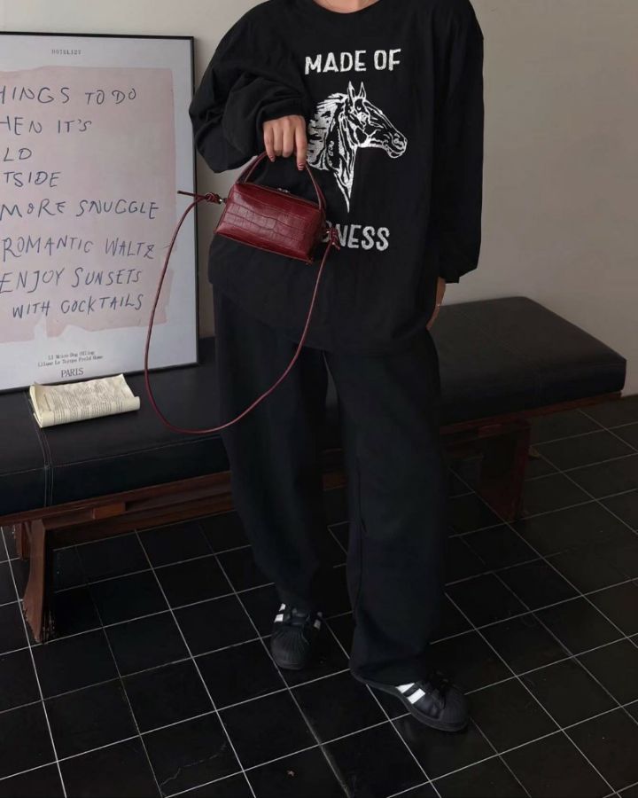 TROUVAILLE韓國代購女士新品休閑人氣推薦單肩斜跨包羊皮TROUVAILLE單肩/斜跨包