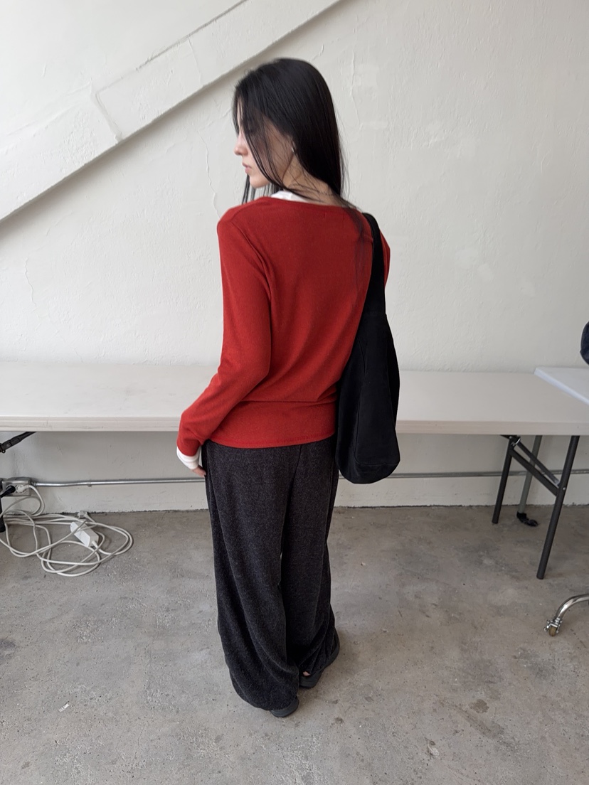 SUNDER MARKET韓國直郵女士新款真品人氣休閑褲羊毛針織SUNDER MARKET休閑褲