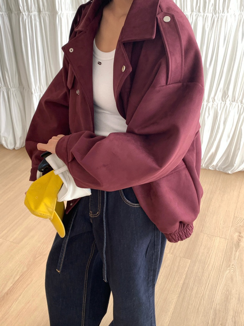 REVE CITE-L東大門實拍女士新品真品夾克不含內搭絨面革REVE CITE-L夾克