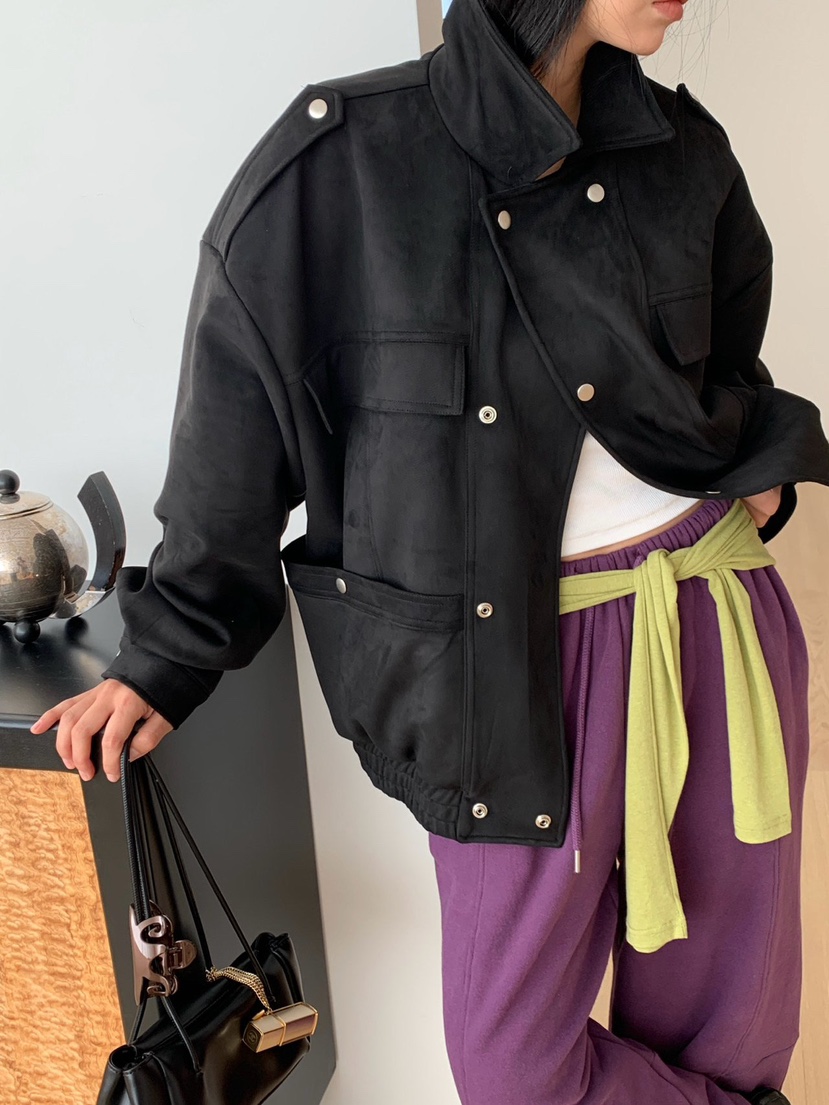REVE CITE-L東大門實拍女士新品真品夾克不含內搭絨面革REVE CITE-L夾克圖色2