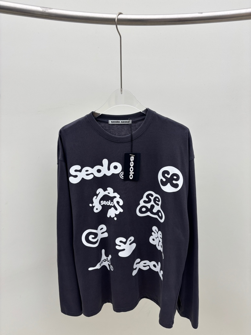 SEOLO東大門直郵女士新品休閑推薦人氣時尚熱賣真品長袖T恤Seolo seoul長袖T恤