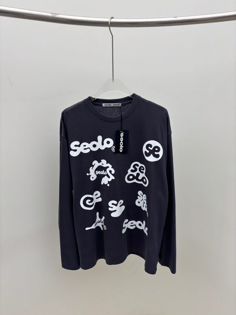 SEOLO東大門直郵女士新品休閑推薦人氣時尚熱賣真品長袖T恤Seolo seoul長袖T恤圖色2
