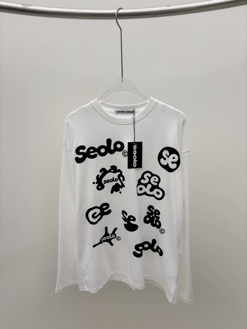 SEOLO東大門直郵女士新品休閑推薦人氣時尚熱賣真品長袖T恤Seolo seoul長袖T恤圖色3