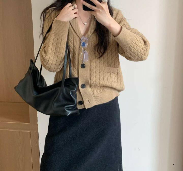 TROUVAILLE東大門直郵女士新品時尚推薦熱賣單肩斜跨包牛皮TROUVAILLE單肩/斜跨包