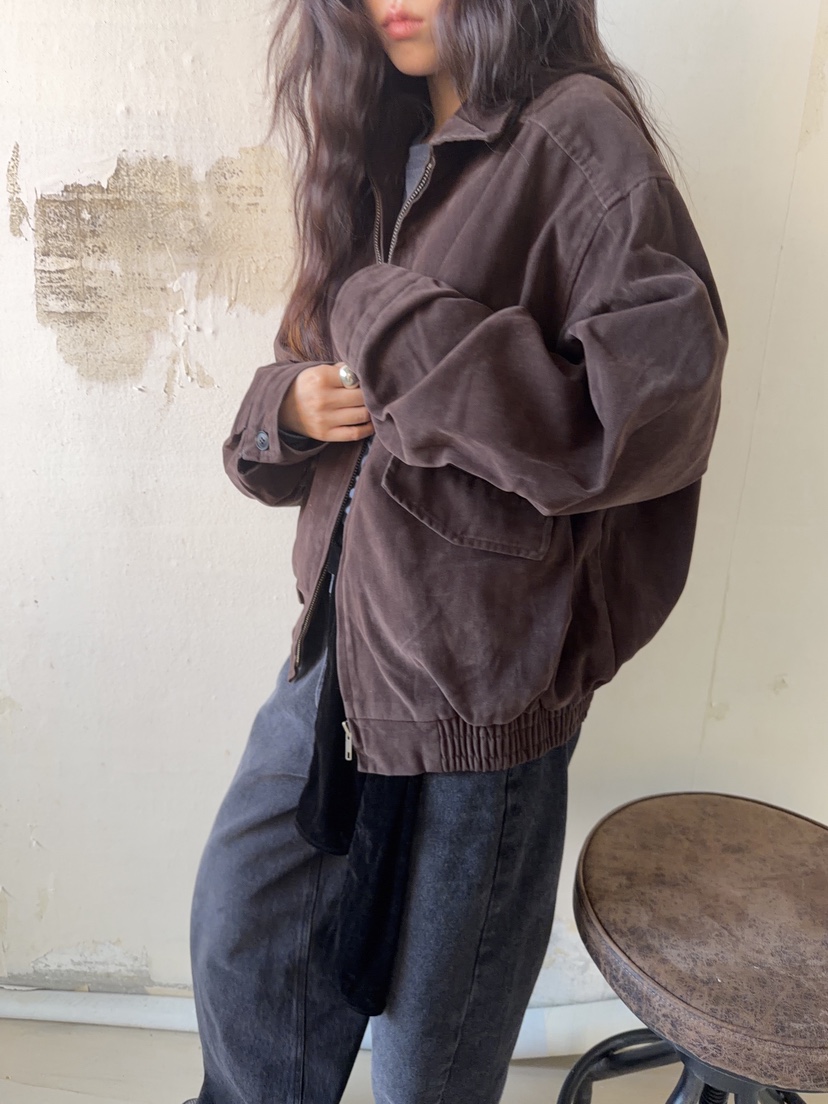 SUNDER MARKET東大門實拍女裝新品真品熱賣推薦夾克天鵝絨SUNDER MARKET夾克