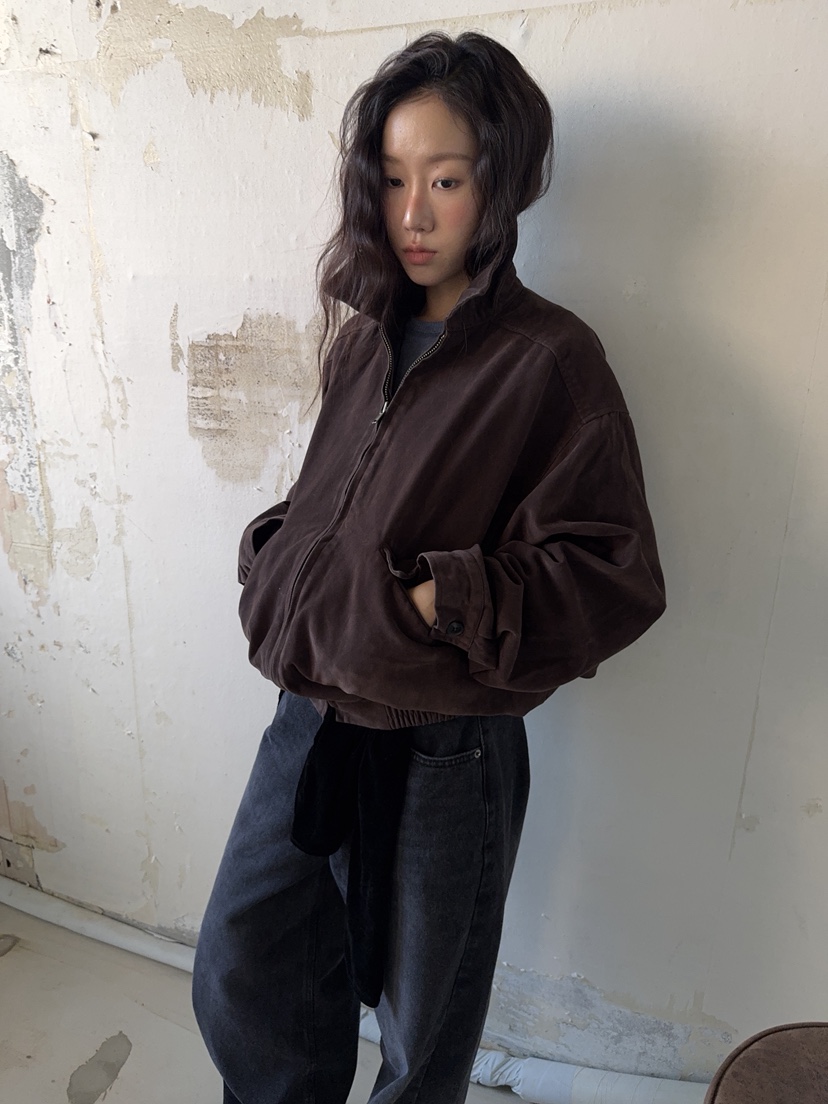 SUNDER MARKET東大門實拍女裝新品真品熱賣推薦夾克天鵝絨SUNDER MARKET夾克