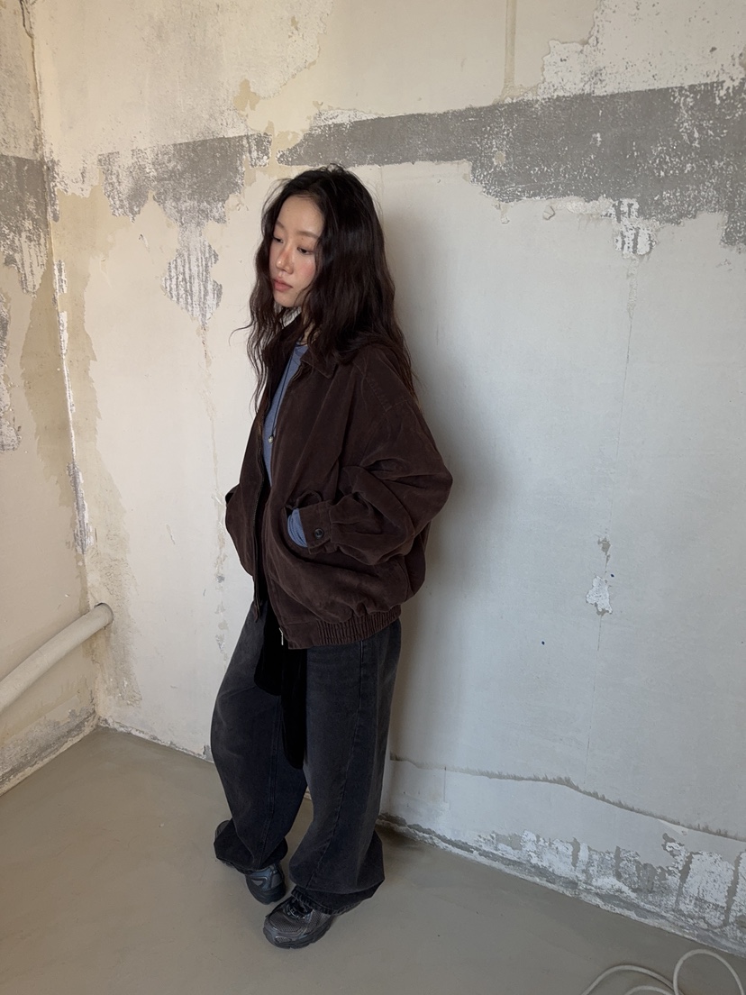 SUNDER MARKET東大門實拍女裝新品真品熱賣推薦夾克天鵝絨SUNDER MARKET夾克